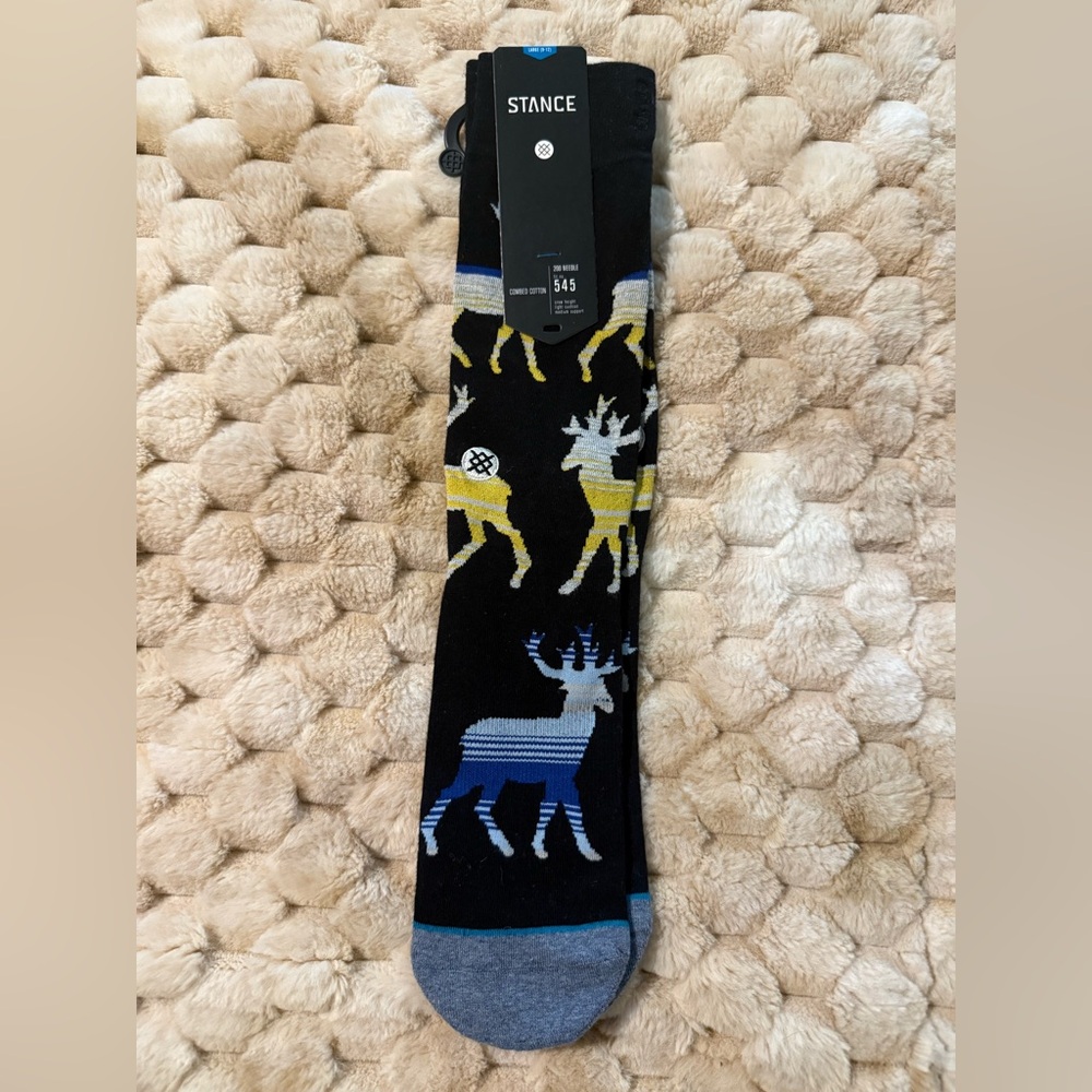 Stance Men's Black and Blue Deer Socks